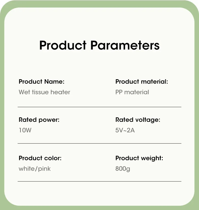 Baby Wipe Warmer Heater Baby Wet Wipes Warmer Dispenser with LED Display USB Powered Baby Wipe Warmer Napkin Heating Box Home