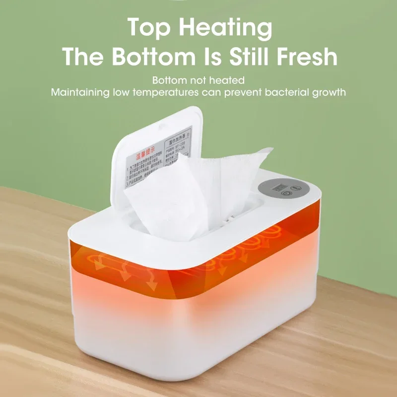 Baby Wipe Warmer Heater Baby Wet Wipes Warmer Dispenser with LED Display USB Powered Baby Wipe Warmer Napkin Heating Box Home Baby Wipe Warmer Heater Baby Wet Wipes Warmer Dispenser with LED Display USB Powered Baby Wipe Warmer Napkin Heating Box Home